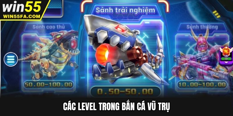 Các level trong bắn cá vũ trụ